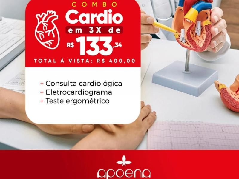 Combo Cardiologia e Check-Up Cardiológico Completo: Cuide da Sua Saúde na Clínica Apoena Saúde
